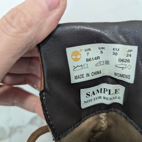 TIMBERLAND Earhkeepers Women’s Field Boot Lace Up Brown sued Leather Heels sz 7 - Picture 6 of 14